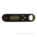 Digitale opvouwbare, direct afleesbare vleesthermometer met automatisch roterend display en flesopener